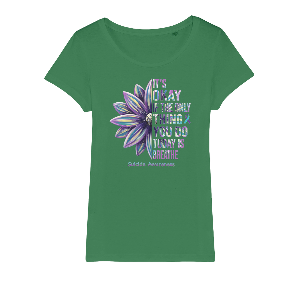 Today Just Breathe Organic Jersey Womens T-Shirt